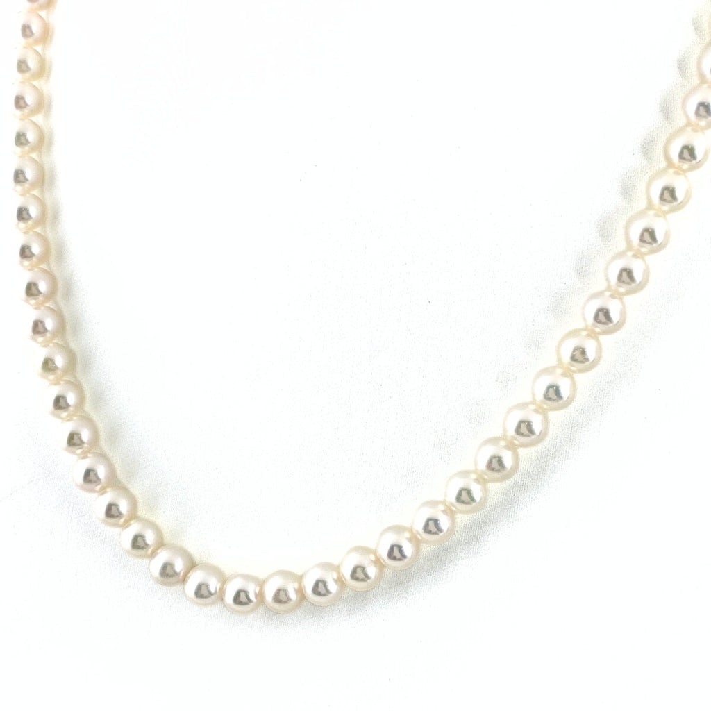 ミキモト パール デザインネックレス シルバー 真珠 silver ネックレス SV パール レディース 【中古】brjwl