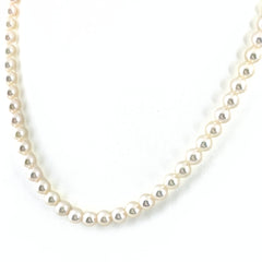 ミキモト パール デザインネックレス シルバー 真珠 silver ネックレス SV パール レディース 【中古】brjwl