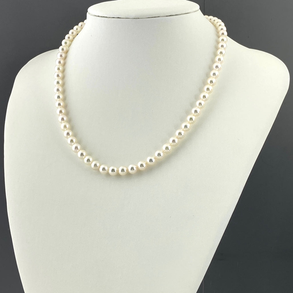 ミキモト パール デザインネックレス シルバー 真珠 silver ネックレス SV パール レディース 【中古】brjwl