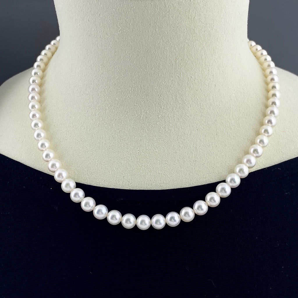 ミキモト パール デザインネックレス シルバー 真珠 silver ネックレス SV パール レディース 【中古】brjwl