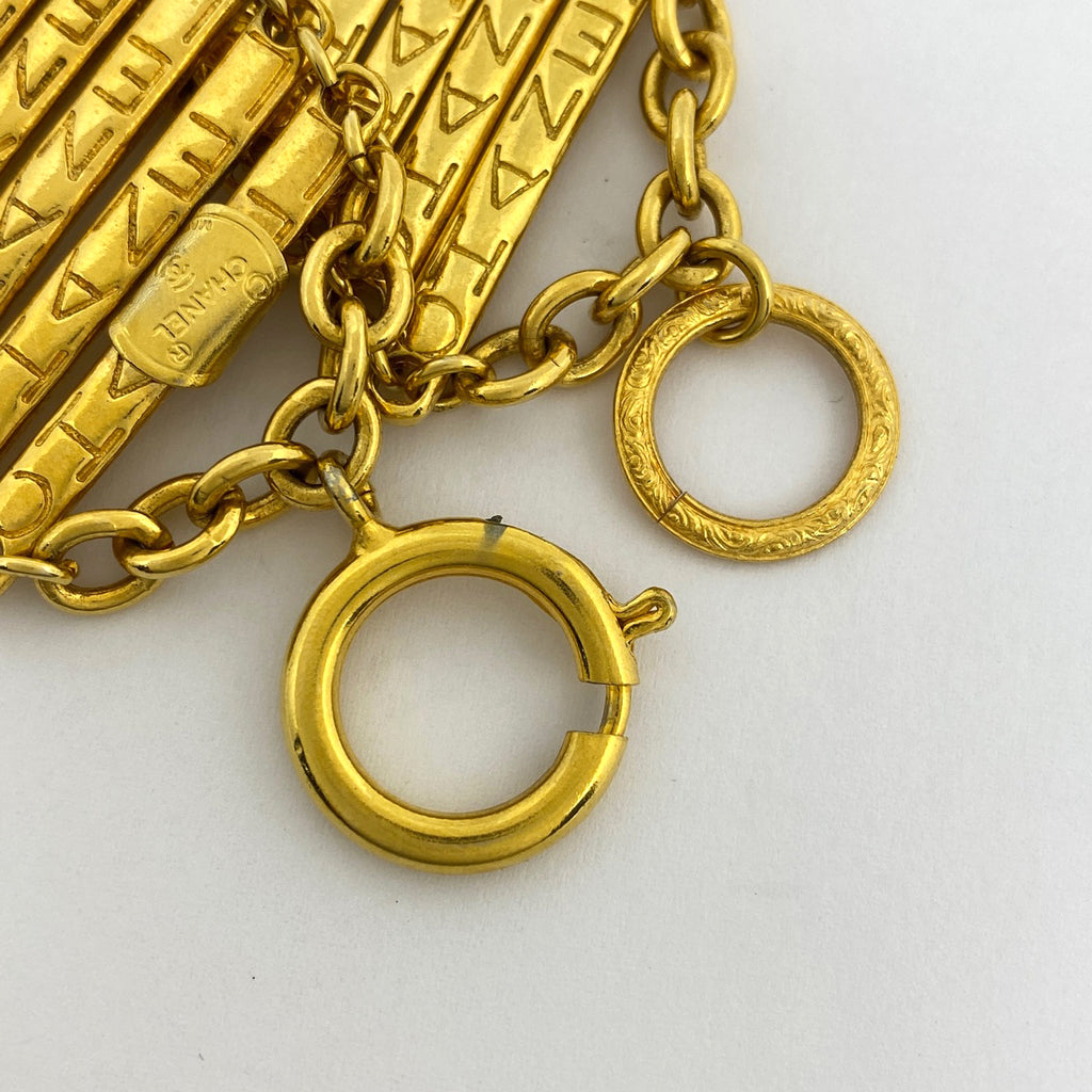 シャネル ロゴ ブレスレット 腕輪 ブレスレット GP ゴールド レディース 【中古】bracc