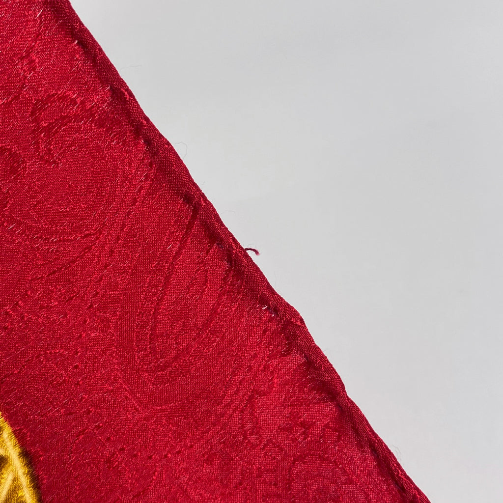 シャネル ココマーク スカーフ ロゴ チェーン スカーフ シルク レッド ゴールド レディース 【中古】brbag