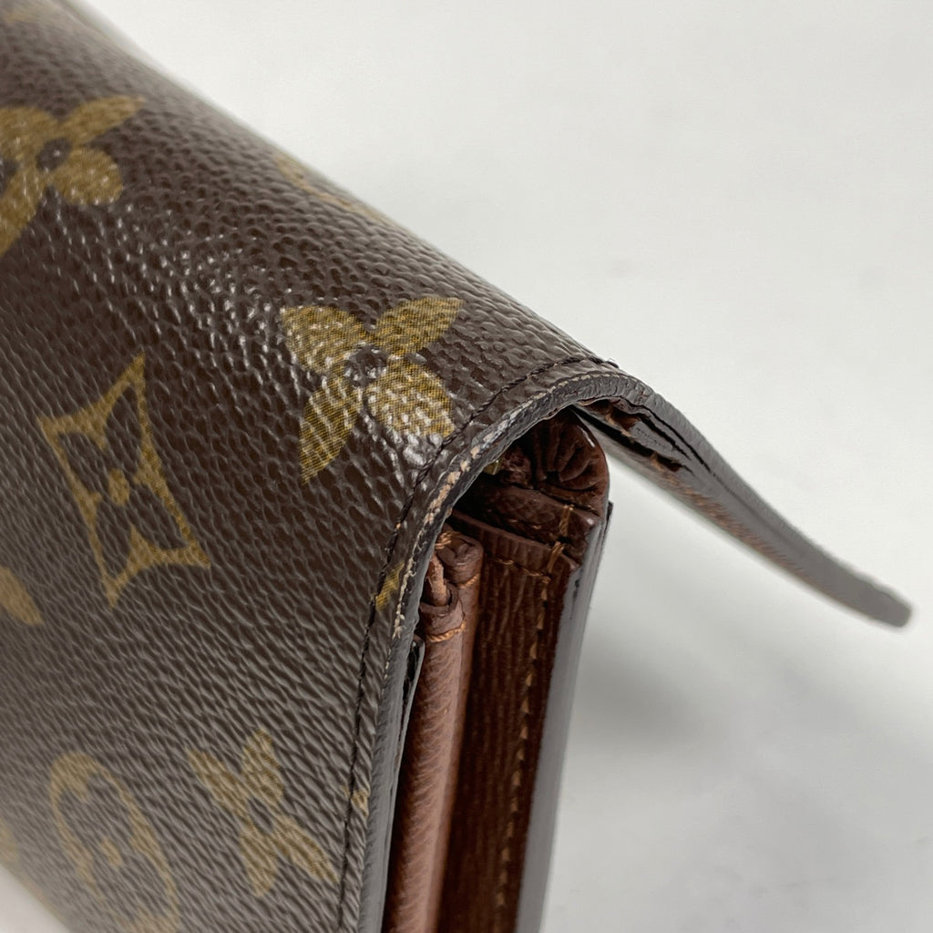 ルイ・ヴィトン ポルト モネ ビエ トレゾール 札入れ 小銭入れ 二つ折り財布 モノグラム ブラウン M61730 レディース 【中古】brbag