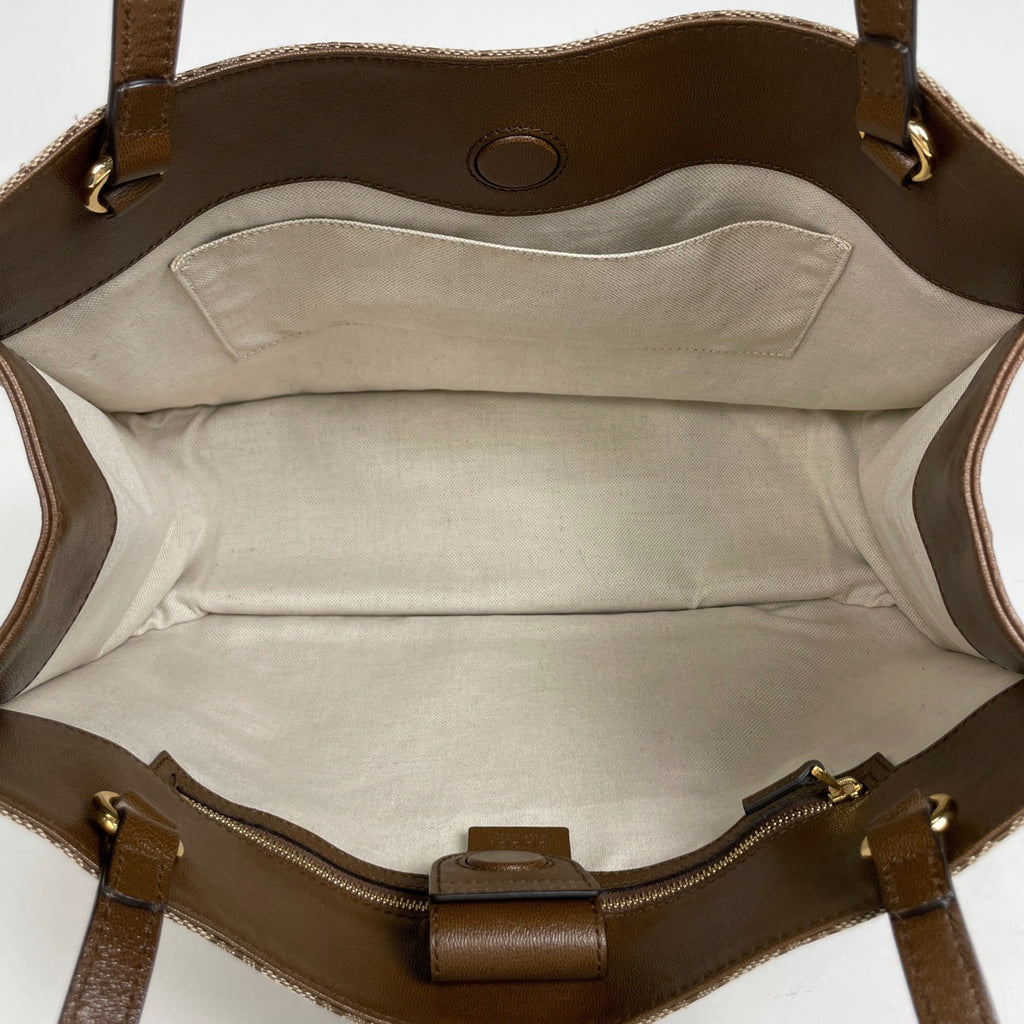 グッチ ホースビット トートバッグ ショルダーバッグ トートバッグ GGキャンバス ベージュ ブラウン 623694 レディース 【中古】brbag