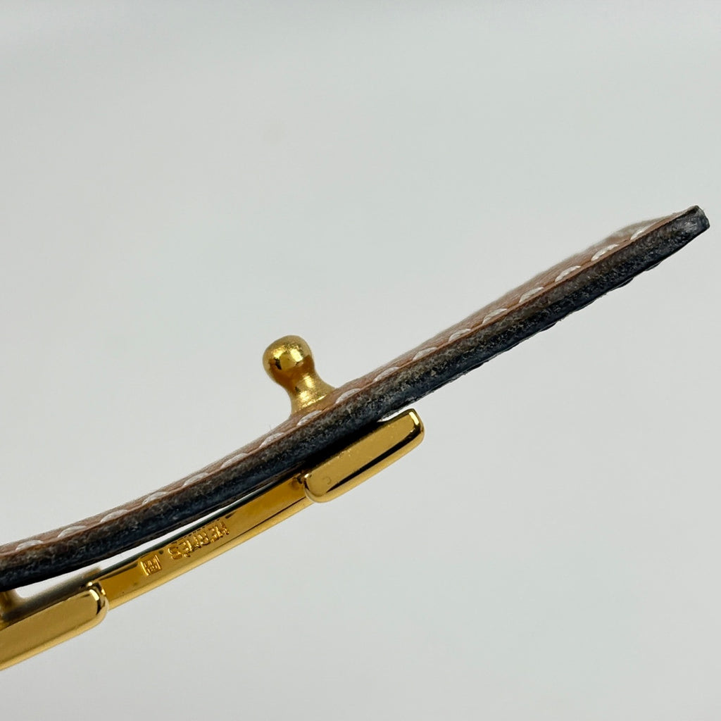 エルメス コンスタンス リバーシブル H ベルト □A刻印 レザー ブラック ブラウン レディース 【中古】brbag