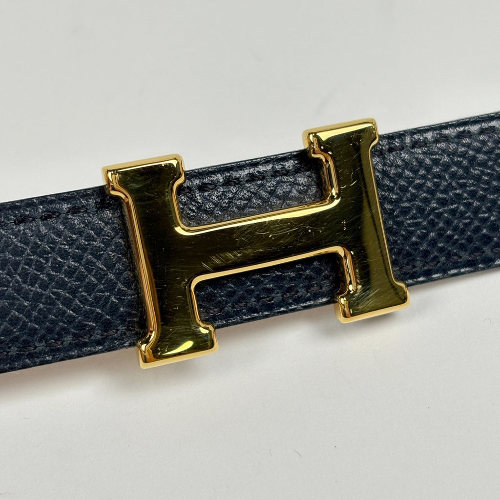 エルメス コンスタンス リバーシブル H ベルト □A刻印 レザー ブラック ブラウン レディース 【中古】brbag