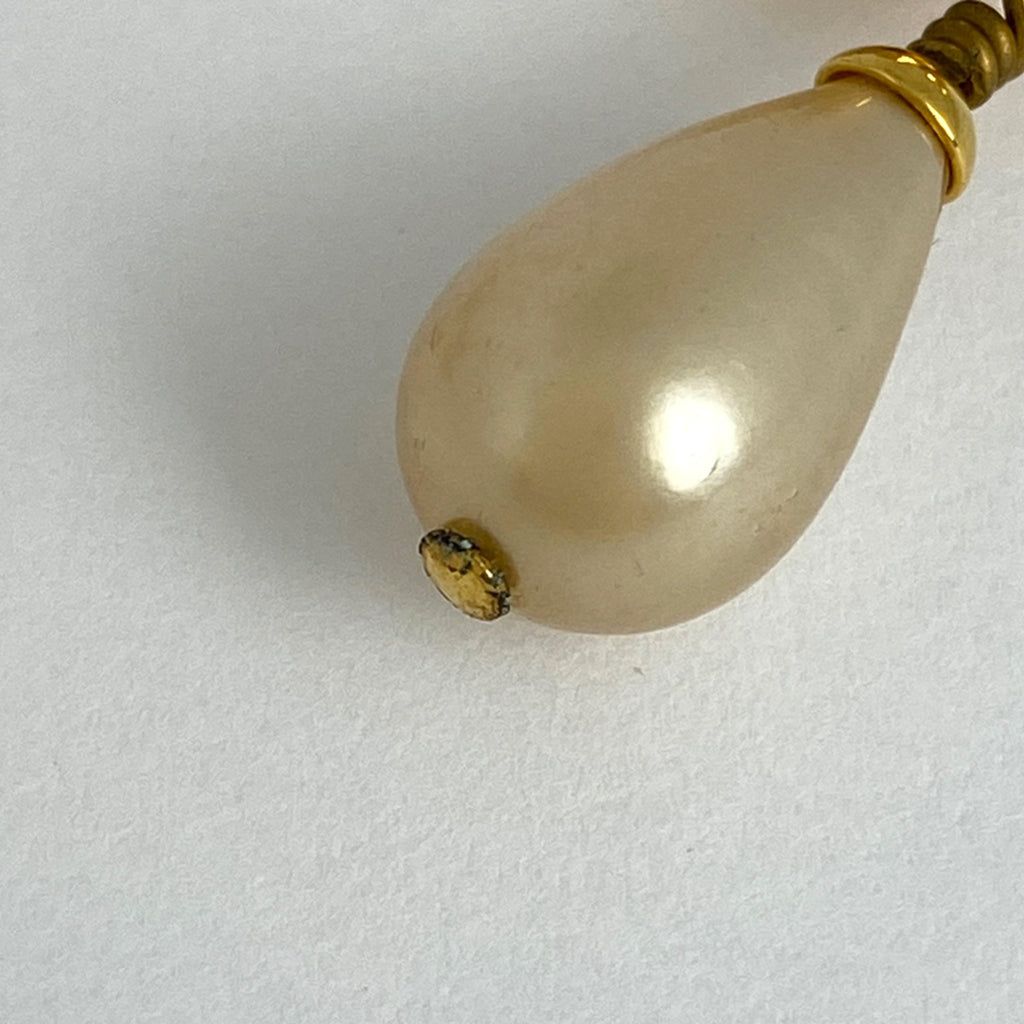 シャネル ココマーク フェイクパール イヤリング スイング ターンロック イヤリング GP ゴールド レディース 【中古】bracc