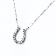 メレダイヤ デザインネックレス WG ホワイトゴールド ペンダント ネックレス K18 WG ダイヤモンド レディース ノンブランドジュエリー 【中古】nbjwl