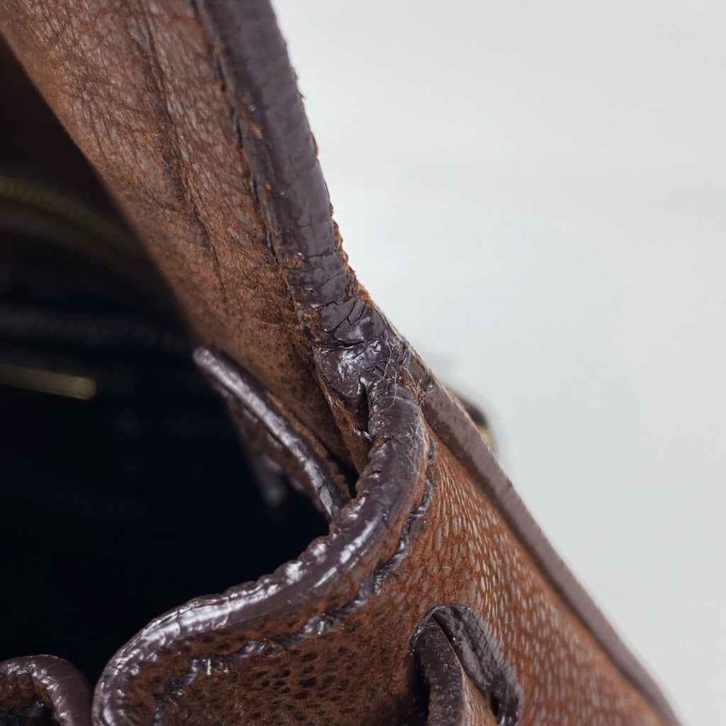 プラダ ロゴ ハンドバッグ ショルダーバッグ ハンドバッグ レザー ブラウン レディース 【中古】brbag