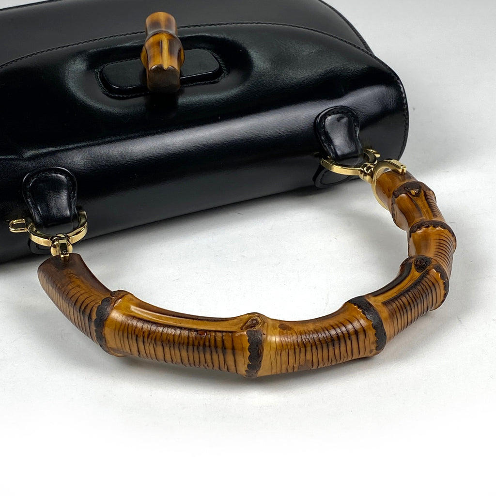 グッチ バンブー ハンドバッグ 2WAY ショルダーバッグ オールドグッチ 00014480633 ハンドバッグ レザー ブラック レディース 【中古】brbag