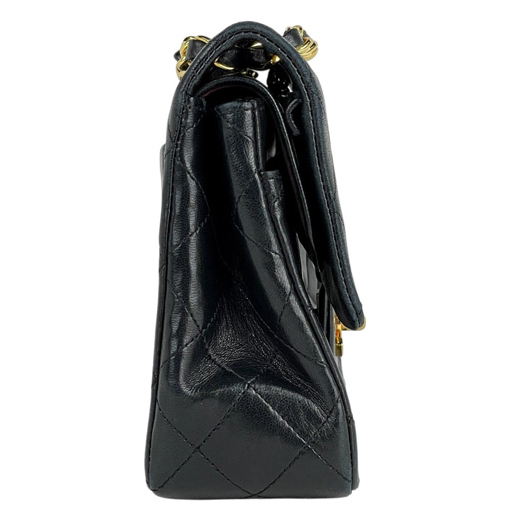 シャネル マトラッセ Wフラップ チェーン ショルダーバッグ ココマーク ショルダーバッグ レザー ブラック A01113 レディース 【中古】brbag