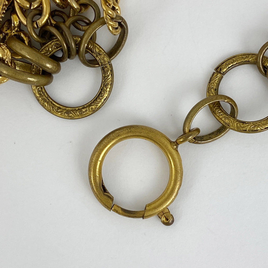 シャネル ココマーク チェーン ネックレス 3連 ネックレス GP ゴールド レディース 【中古】brbag