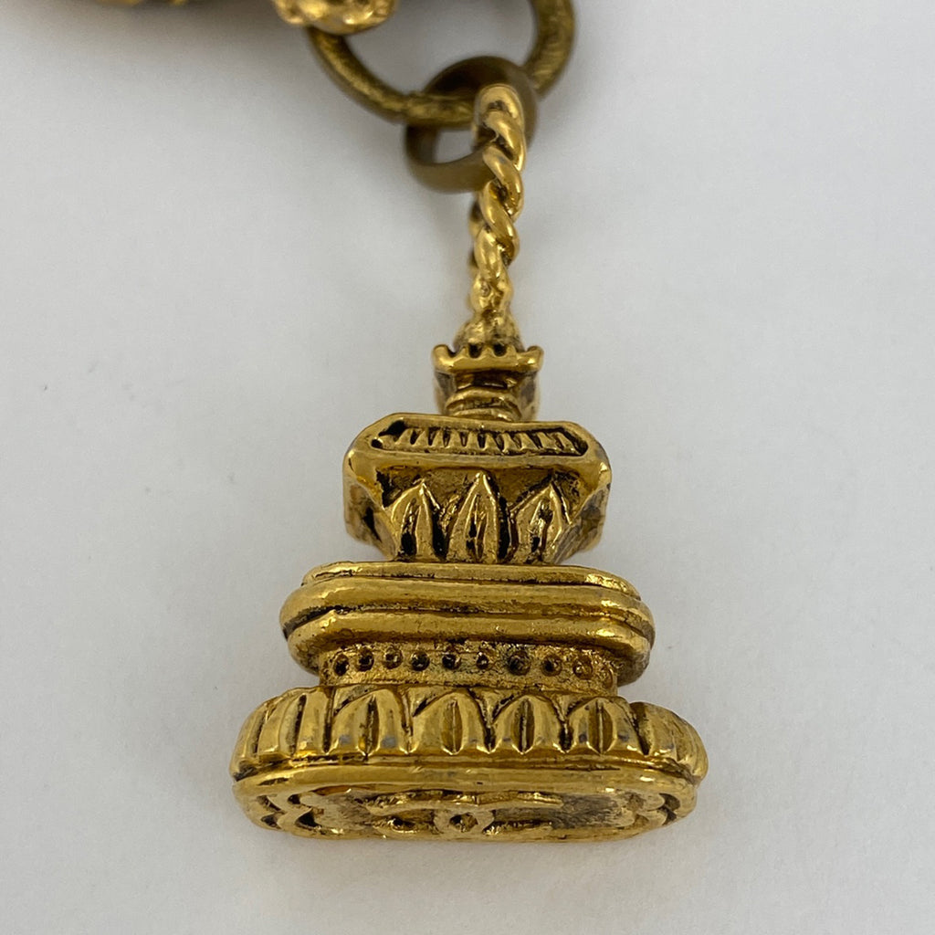 シャネル ココマーク チェーン ネックレス 3連 ネックレス GP ゴールド レディース 【中古】brbag