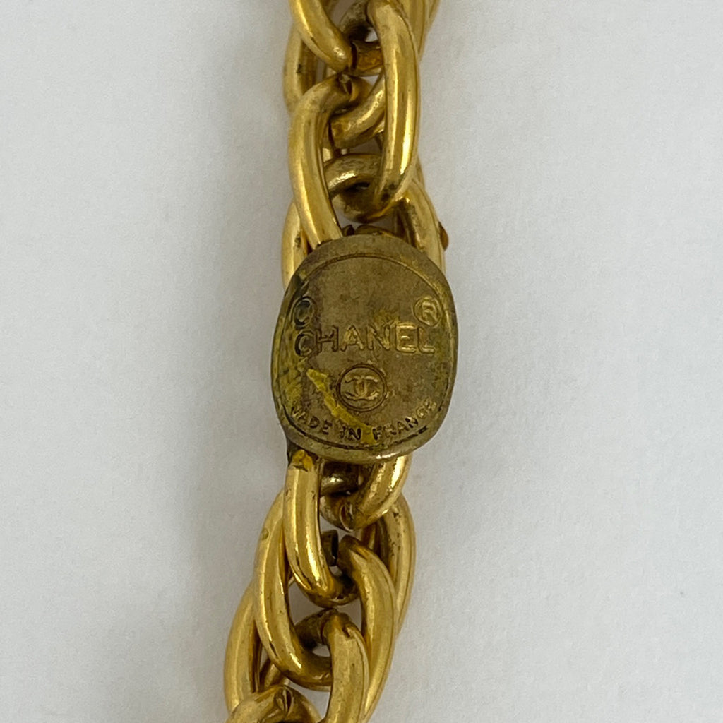 シャネル ココマーク チェーン ネックレス 3連 ネックレス GP ゴールド レディース 【中古】brbag