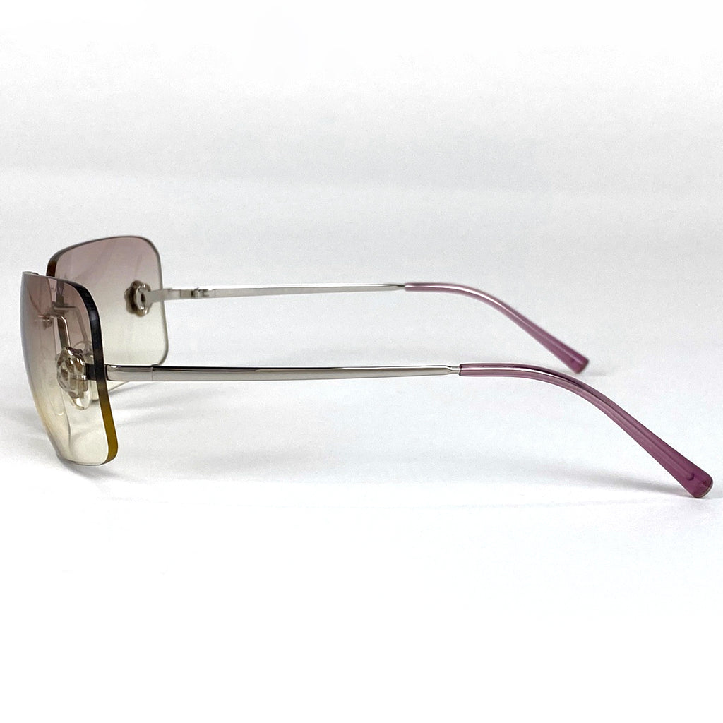 シャネル カメリア サングラス ココマーク グラデーション アイウェア サングラス メタル シルバー ピンク 4085 レディース 【中古】brbag