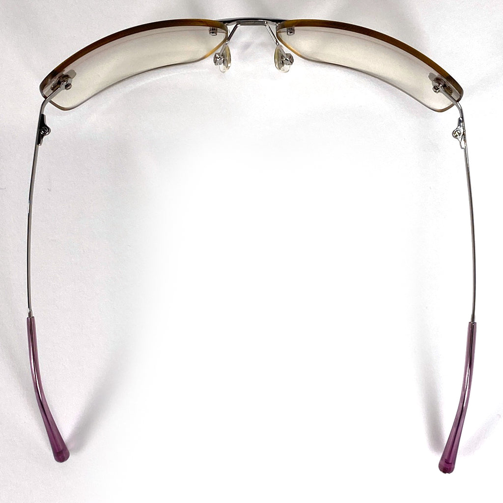 シャネル カメリア サングラス ココマーク グラデーション アイウェア サングラス メタル シルバー ピンク 4085 レディース 【中古】brbag