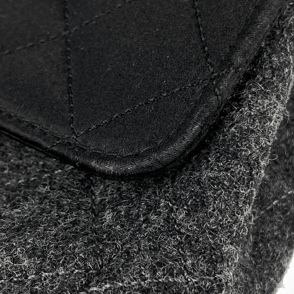 シャネル ココマーク チェーン ショルダーバッグ マトラッセ ショルダーバッグ ファブリック グレー ブラック レディース 【中古】brbag