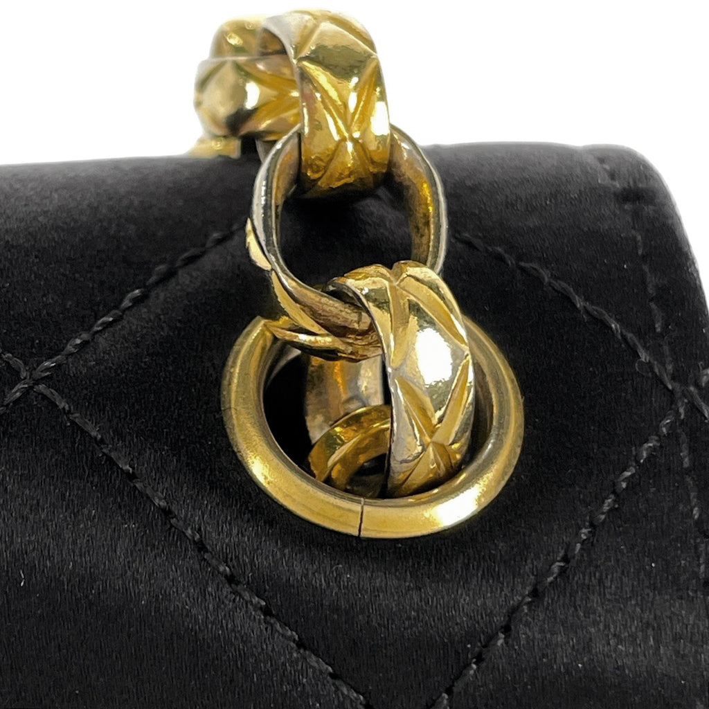 シャネル ココマーク チェーン ショルダーバッグ マトラッセ ショルダーバッグ ファブリック グレー ブラック レディース 【中古】brbag