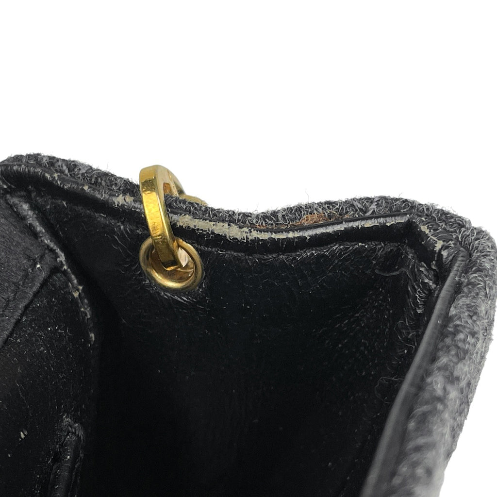 シャネル ココマーク チェーン ショルダーバッグ マトラッセ ショルダーバッグ ファブリック グレー ブラック レディース 【中古】brbag