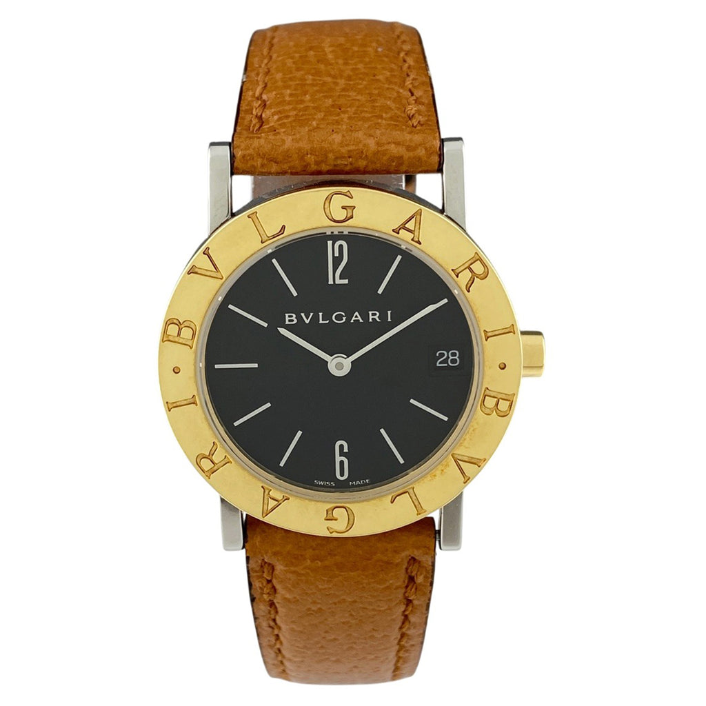 ブルガリ ブルガリブルガリ BB30SGL 腕時計 SS YG クォーツ ブラック レディース 【中古】wtcbb