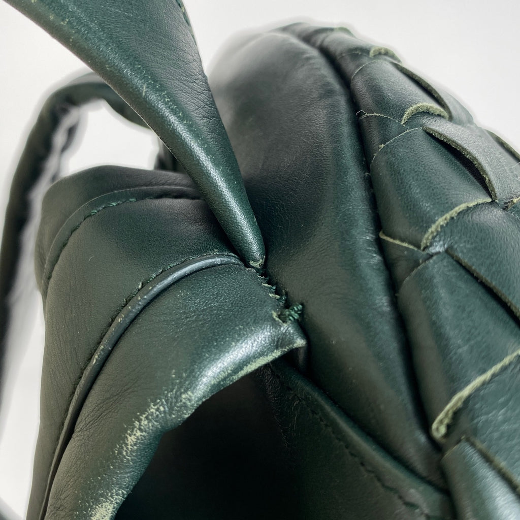 ボッテガヴェネタ イントレチャート リュックサック バックパック デイパック ナッパ リュック レザー グリーン B08560921K レディース 【中古】brbag