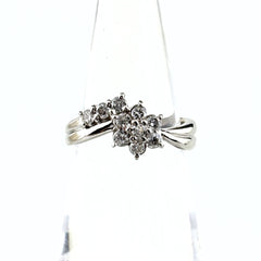 メレダイヤ デザインリング プラチナ 指輪 リング 10号 Pt900 ダイヤモンド レディース ノンブランドジュエリー 【中古】nbjwl