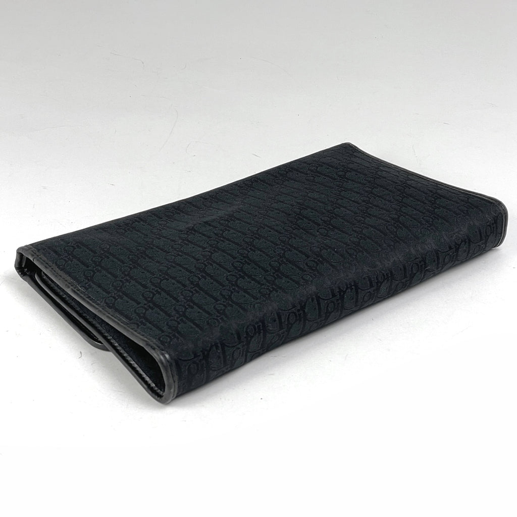 クリスチャンディオール ハニカム柄 クラッチバッグ セカンドバッグ クラッチバッグ キャンバス ブラック レディース 【中古】brbag