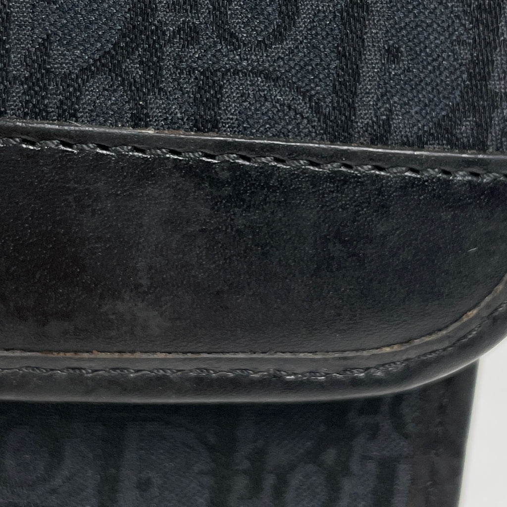 クリスチャンディオール ハニカム柄 クラッチバッグ セカンドバッグ クラッチバッグ キャンバス ブラック レディース 【中古】brbag