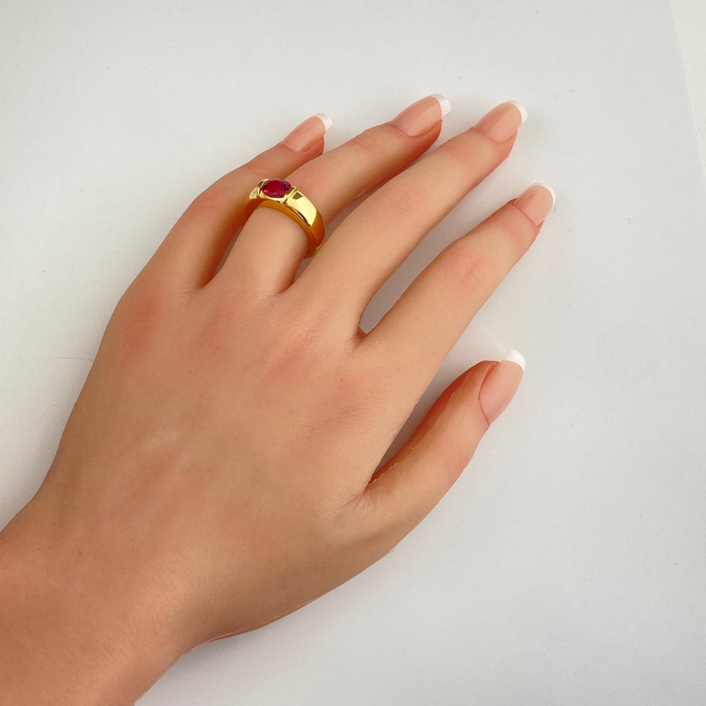 ショーメ トルマリン デザインリング YG イエローゴールド 指輪 リング 12号 750 トルマリン レディース 【中古】brjwl