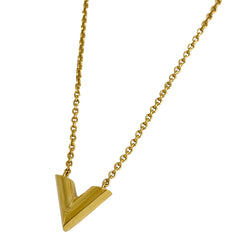 ルイ・ヴィトン エセンシャル V ネックレス ロゴ ネックレス GP ゴールド レディース 【中古】bracc