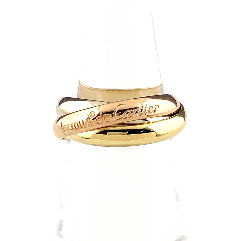 カルティエ トリニティ リング YG イエローゴールド 指輪 スリーカラー リング 12.5号 750 レディース 【中古】brjwl