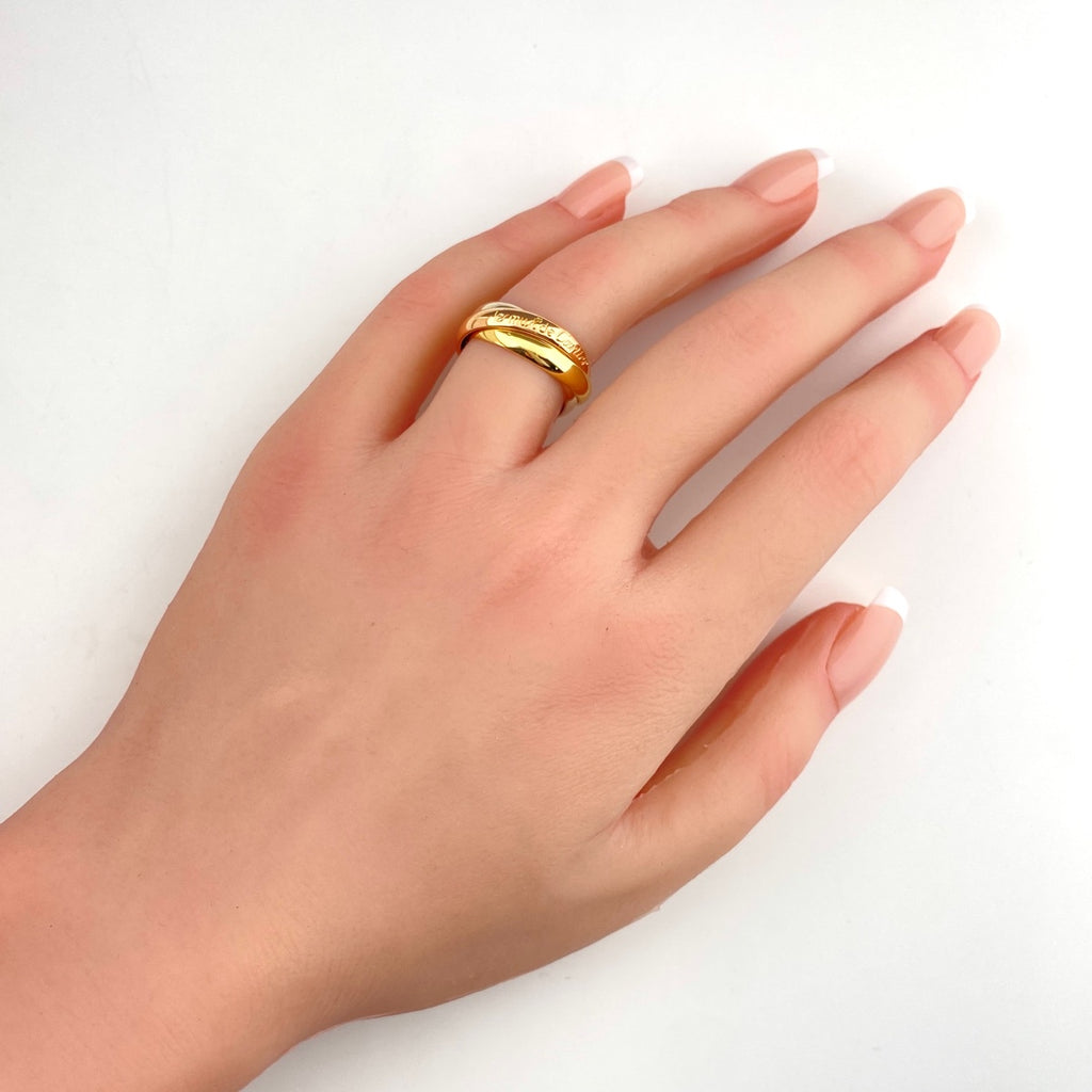 カルティエ トリニティ リング YG イエローゴールド 指輪 スリーカラー リング 12.5号 750 レディース 【中古】brjwl