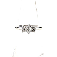 メレダイヤ デザインリング 指輪 リング 11号 K18 ダイヤモンド レディース ノンブランドジュエリー 【中古】nbjwl