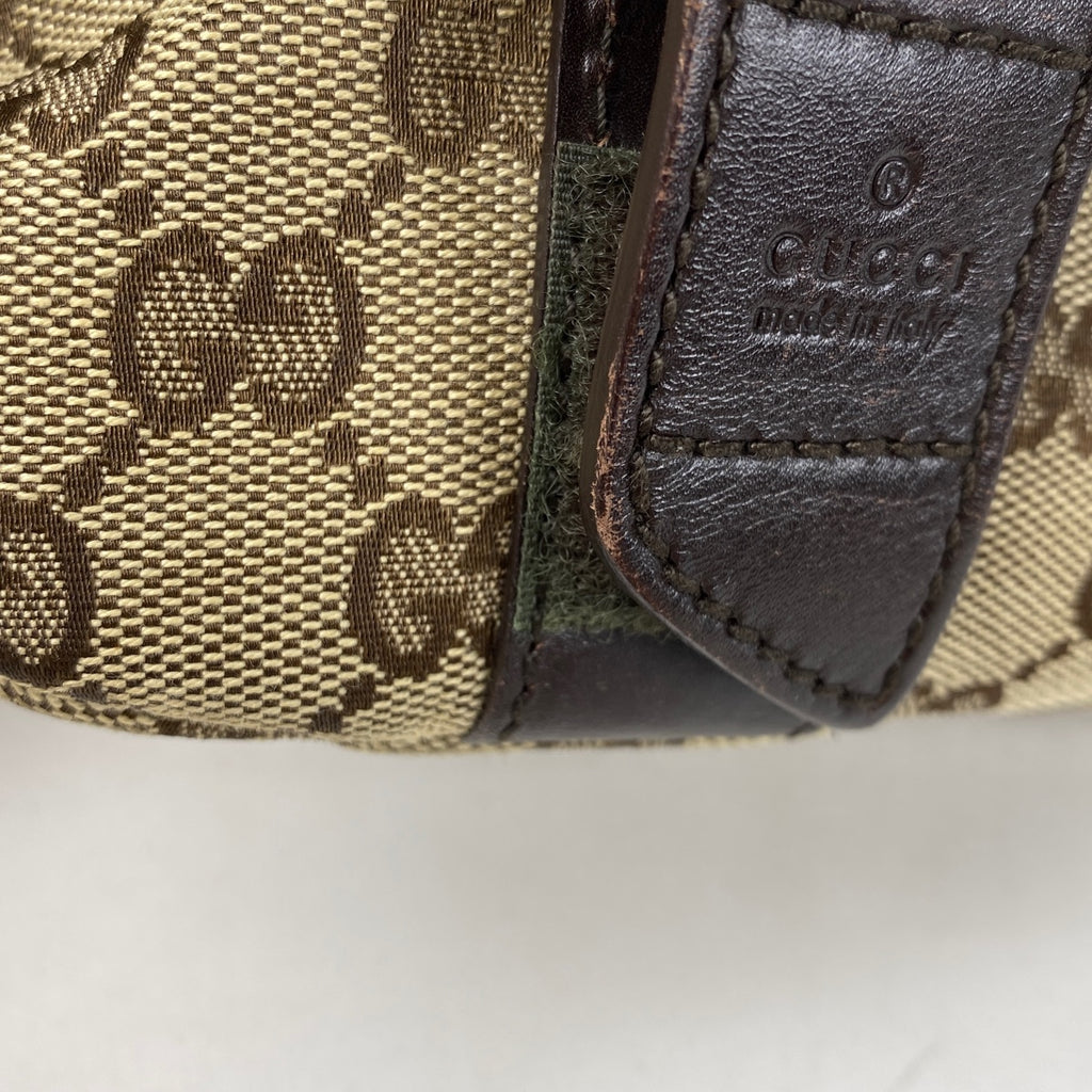 グッチ GG柄 ウエストバッグ ボディバッグ GGキャンバス ブラウン 145851 レディース 【中古】brbag