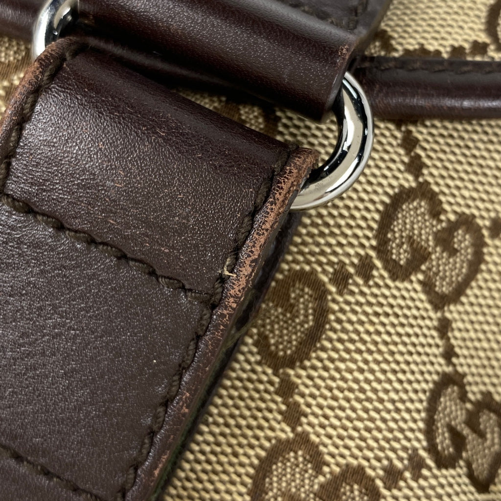 グッチ GG柄 ウエストバッグ ボディバッグ GGキャンバス ブラウン 145851 レディース 【中古】brbag