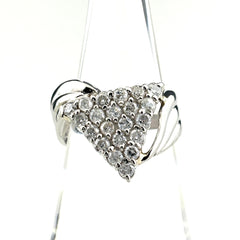 メレダイヤ デザインリング プラチナ 指輪 リング 14.5号 Pt900 ダイヤモンド レディース ノンブランドジュエリー 【中古】nbjwl