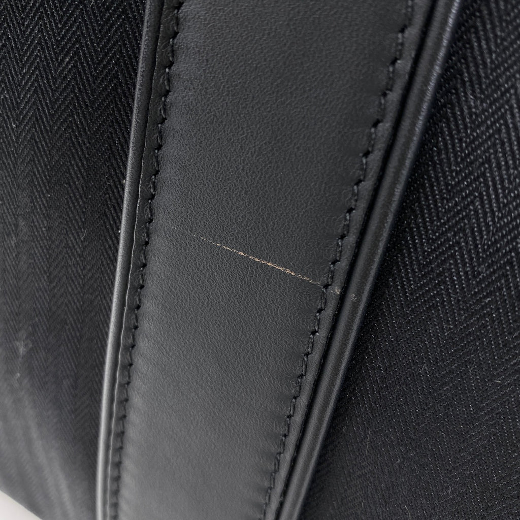 エルメス アカプルコ カバス MM ハンドバッグ Hロゴ トートバッグ トワルシェブロン ブラック レディース 【中古】brbag