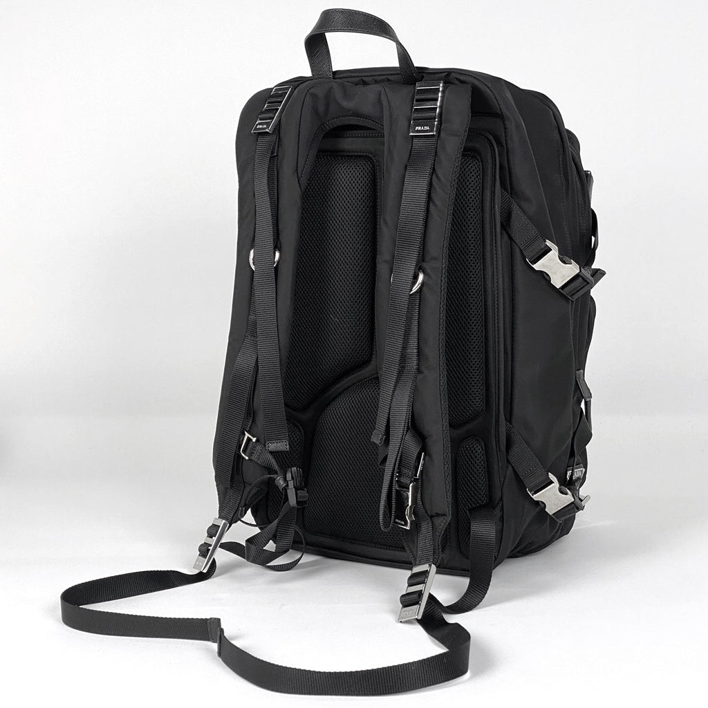 プラダ ロゴ リュックサック モンタナ バックパック デイパック リュック ナイロン ネロ(ブラック) レディース 【中古】brbag