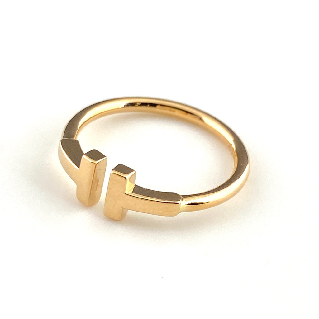 ティファニー Tワイヤー リング PG ピンクゴールド 指輪 リング 13号 750 レディース 【中古】brjwl