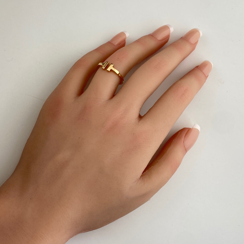 ティファニー Tワイヤー リング PG ピンクゴールド 指輪 リング 13号 750 レディース 【中古】brjwl