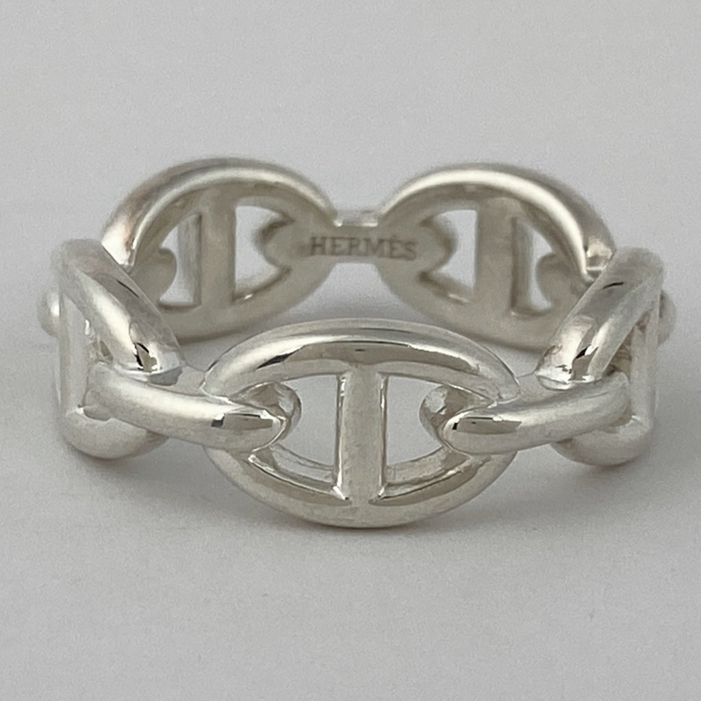 エルメス シェーヌダンクル アンシェネ PM 指輪 リング 16.5号 シルバー925 シルバー レディース 【中古】bracc