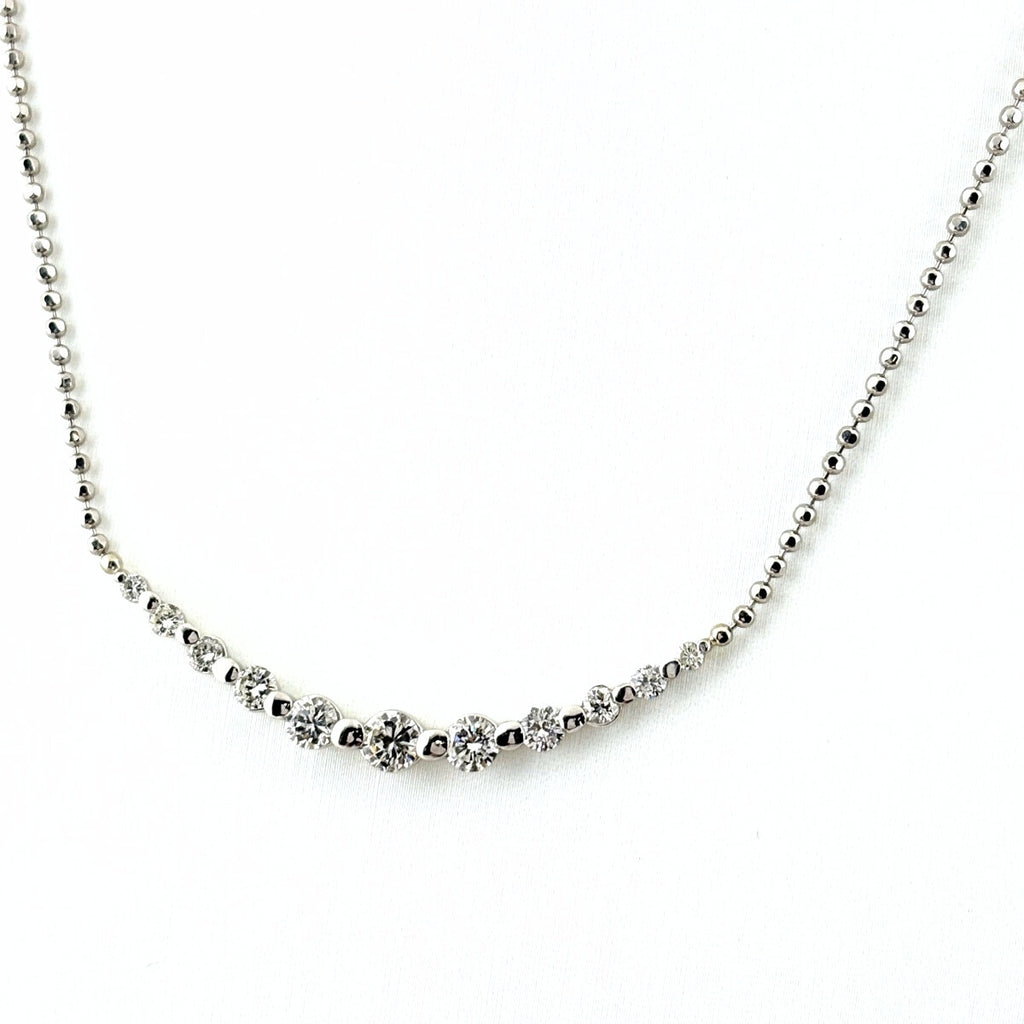 メレダイヤ デザインネックレス プラチナ ペンダント ネックレス Pt900 Pt850 ダイヤモンド レディース ノンブランドジュエリー 【中古】nbjwl