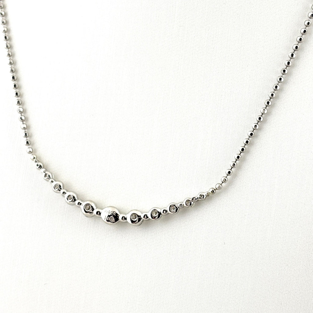 メレダイヤ デザインネックレス プラチナ ペンダント ネックレス Pt900 Pt850 ダイヤモンド レディース ノンブランドジュエリー 【中古】nbjwl