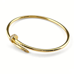 カルティエ ジュストアンクル SM ブレスレット メレダイヤ 腕輪 バングル 750 ダイヤモンド レディース ブランドジュエリー 【中古】brjwl