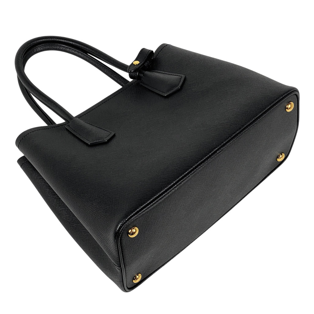 プラダ ドゥーブレ スモールバッグ 2WAY ショルダーバッグ ハンドバッグ レザー ブラック 1BG887 レディース 【中古】brbag