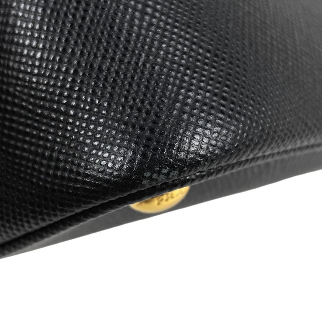 プラダ ドゥーブレ スモールバッグ 2WAY ショルダーバッグ ハンドバッグ レザー ブラック 1BG887 レディース 【中古】brbag