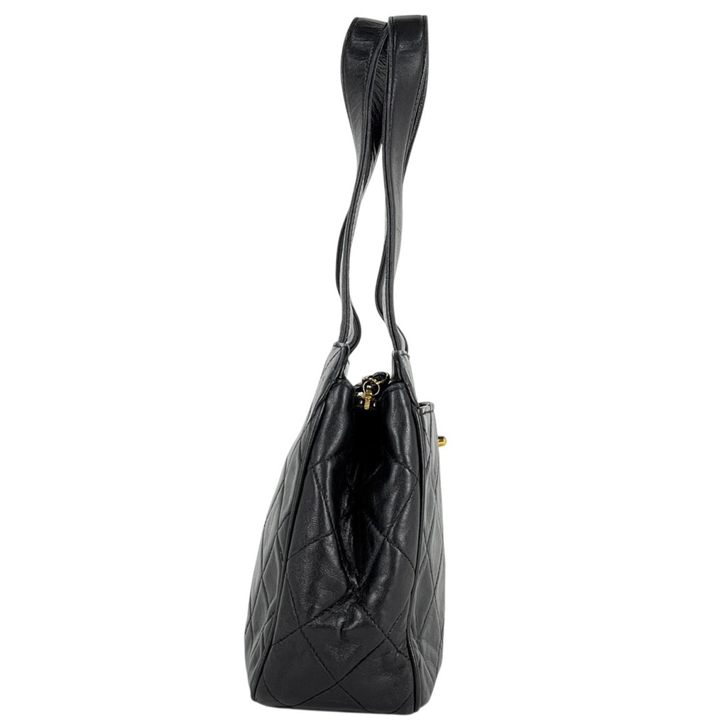 シャネル ココマーク ハンドバッグ マトラッセ ハンドバッグ レザー ブラック レディース 【中古】brbag