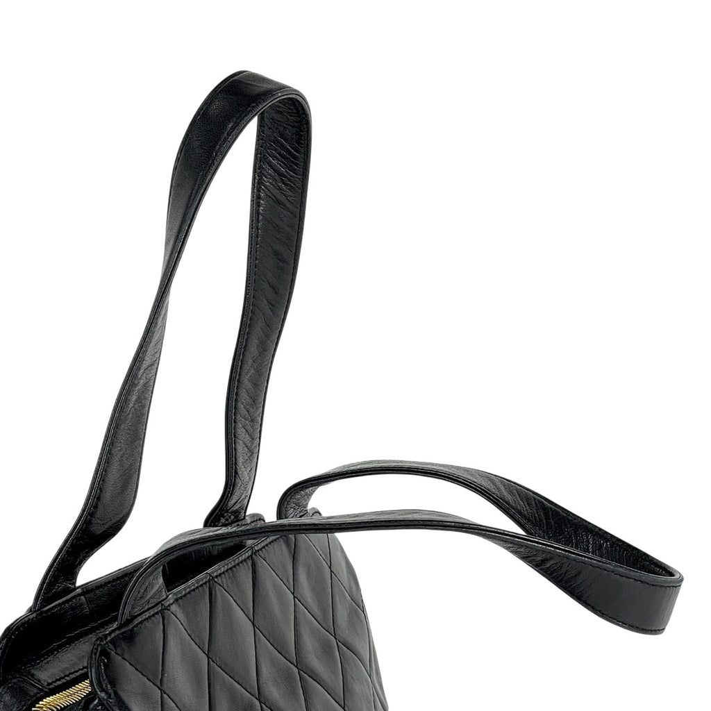 シャネル ココマーク ハンドバッグ マトラッセ ハンドバッグ レザー ブラック レディース 【中古】brbag