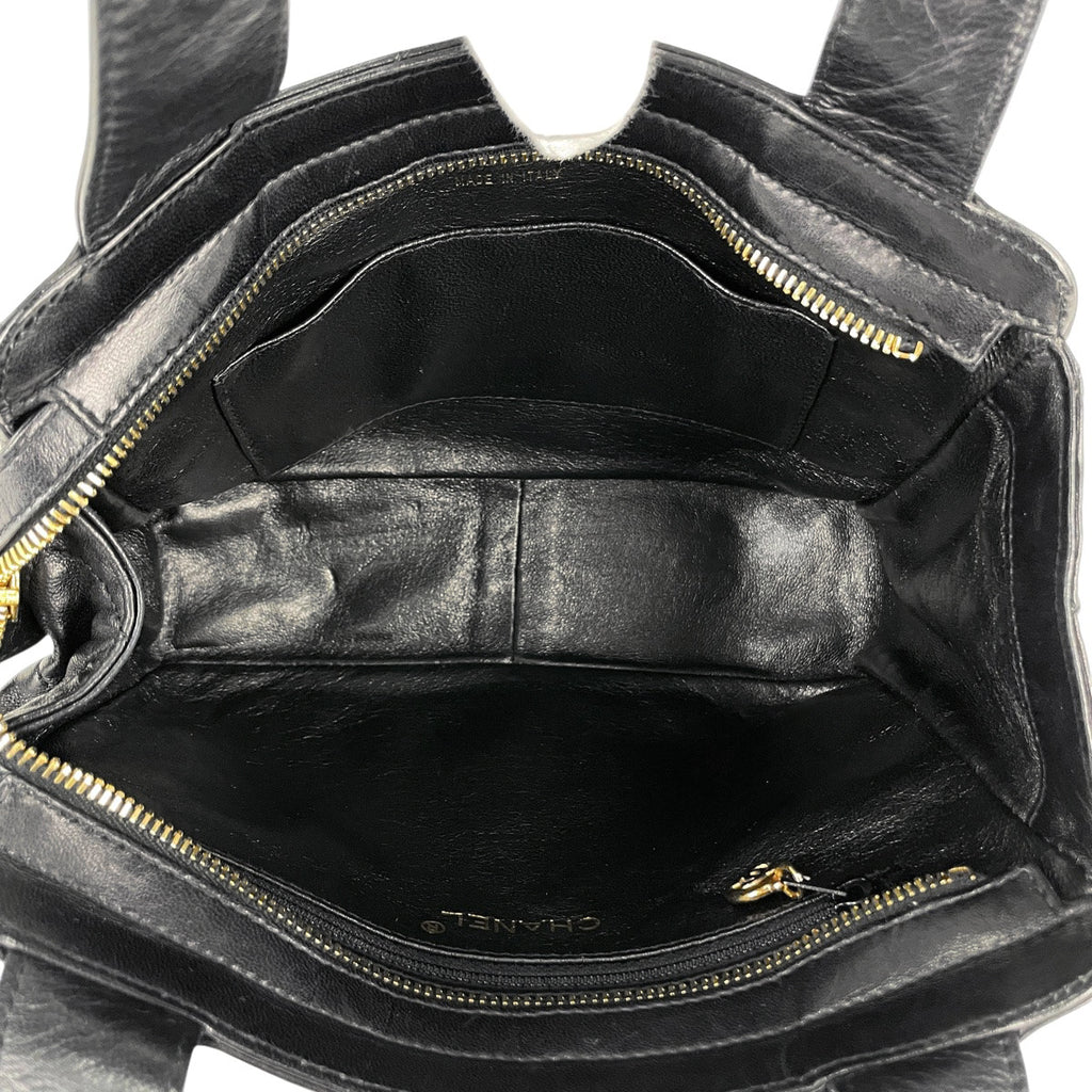 シャネル ココマーク ハンドバッグ マトラッセ ハンドバッグ レザー ブラック レディース 【中古】brbag