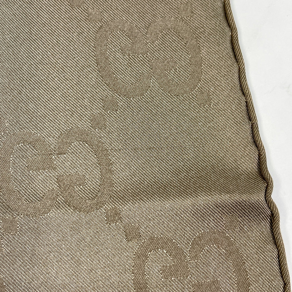 グッチ GG柄 スカーフ 総柄 スカーフ シルク ブラウン レディース 【中古】brbag